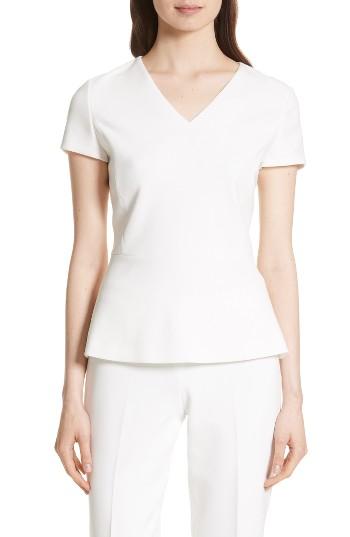 Women's Boss Imida Peplum Top - White