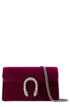 Gucci Super Mini Dionysus Velvet Shoulder Bag - Purple