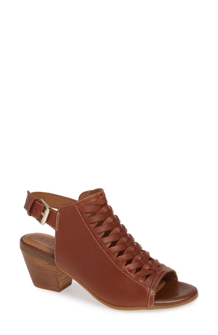 Women's Comfortiva Alanna Leather Sandal M - Brown