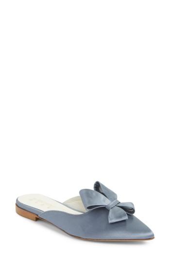 Women's Something Bleu Bow Loafer Mule .5 M - Blue