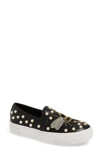 Women's Steve Madden Polly Bee Embellished Slip-on Platform Sneaker