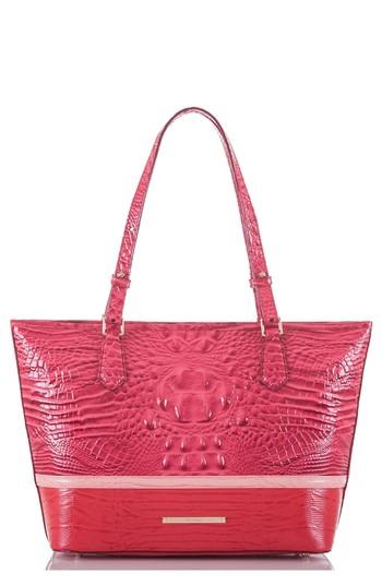 Brahmin Medium Asher Embossed Leather Tote - Pink