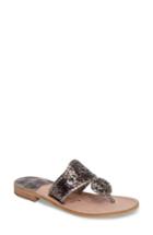 Women's Jack Rogers Cleo Sparkle Whipstitched Sandal .5 M - Metallic