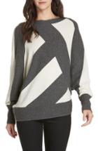 Women's Brochu Walker Bixby Bold Stripe Wool & Cashmere Sweater - Grey