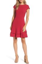 Women's Cece Bohemian Garden Ruffle Sleeve Mini Dress, Size - Black