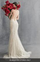 Women's Ines By Ines Di Santo Daisy Illusion V-neck Gown, Size In Store Only - Ivory