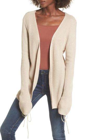 Women's Cotton Emporium Tie Sleeve Cardigan - Beige