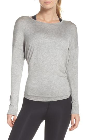 Women's Beyond Yoga Tie Back Pullover - Grey