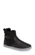 Women's Olukai Pehuea Pa'i Genuine Shearling Sneaker Boot M - Black