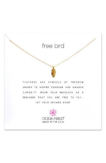 Women's Dogeared Reminder - Free Bird Pendant Necklace