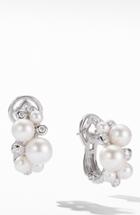 Women's David Yurman Pearl & Diamond Cluster Earrings