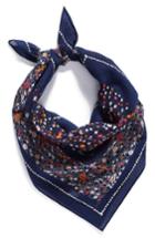 Women's Echo Floral Print Square Scarf, Size - Blue