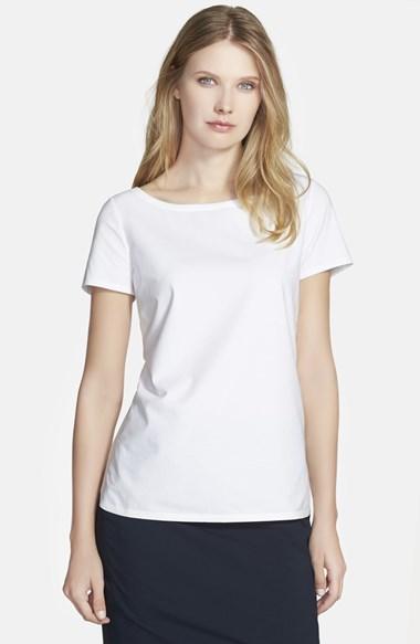 Women's Lafayette 148 New York Short Sleeve Jersey Tee