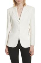 Women's Theory Admiral Crepe Lace-up Suit Jacket - Ivory