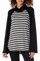 Women's Michael Stars Madison Stripe Cowl Neck Top - Grey