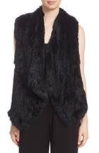 Women's Alice + Olivia 'kensie' Draped Genuine Rabbit Fur Vest