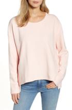 Women's Caslon Side Slit Relaxed Sweatshirt, Size - Pink