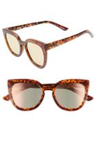 Women's Quay Australia Noosa 50mm Square Sunglasses - Tort / Rose Mirror