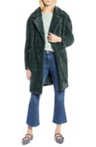 Women's Halogen X Atlantic-pacific Faux Fur Coat - Green