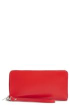 Women's Nordstrom Leather Zip Around Wallet - Red