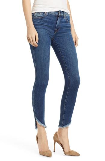 Women's Seven7 The Ankle Skinny Jeans With Raw Angled Hem - Blue
