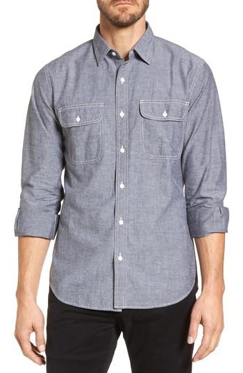 Men's Bonobos Slim Fit Chambray Shirt - Grey