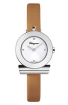Women's Salvatore Ferragamo Gancino Leather Bracelet Watch, 22mm