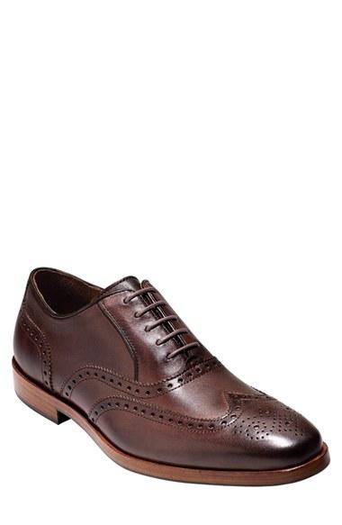 Men's Cole Haan Hamilton Wingtip .5 M - Brown