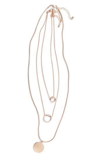Women's Bp. 3-pack Circle Pendant Necklaces