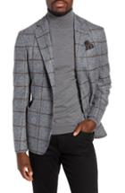 Men's Culturata Trim Fit Plaid Wool Sport Coat