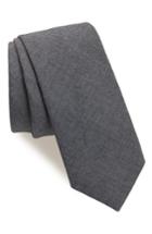 Men's Nordstrom Men's Shop Solid Cotton Tie, Size - Blue
