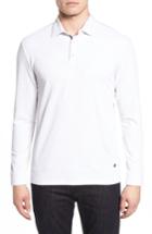 Men's Stone Rose Flame Knit Polo - White