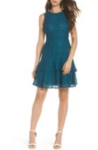 Women's Michael Michael Kors Lace Flounce Hem Dress - Blue