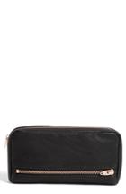 Women's Alexander Wang 'fumo' Zip Top Leather Pouch Wallet - Black