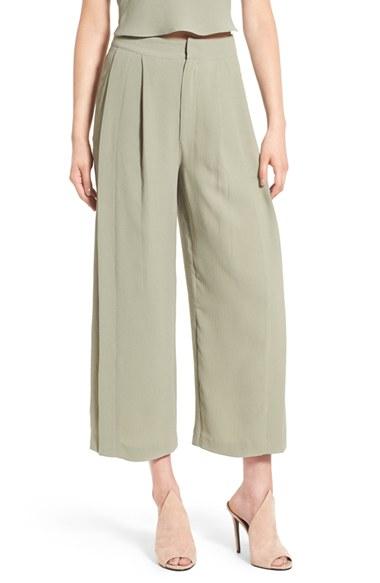 Women's Kendall + Kylie High Waist Wide Leg Crop Pants