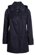 Women's London Fog Removable Hood Rain Coat - Green