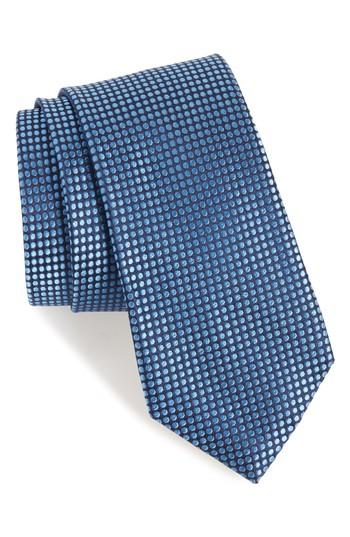 Men's Nordstrom Men's Shop Charlie Dots Silk Tie, Size - Brown