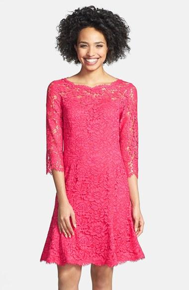Women's Eliza J Lace Fit & Flare Dress - Pink
