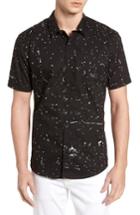 Men's 7 Diamonds Sky Walker Splatter Sport Shirt - Black