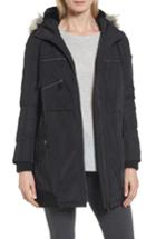 Women's Sam Edelman Berber Parka With Faux Fur - Black
