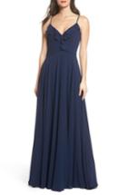 Women's Hayley Paige Occasions Ruffle Chiffon Gown - Blue