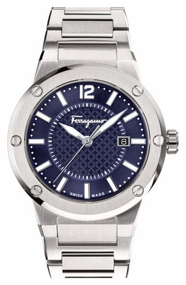 Men's Salvatore Ferragamo 'f-80' Bracelet Watch, 44mm
