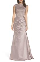 Women's La Femme Embellished Bodice Trumpet Gown