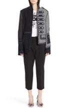 Women's Dolce & Gabbana Wool Blend Patchwork Military Jacket Us / 40 It - Black