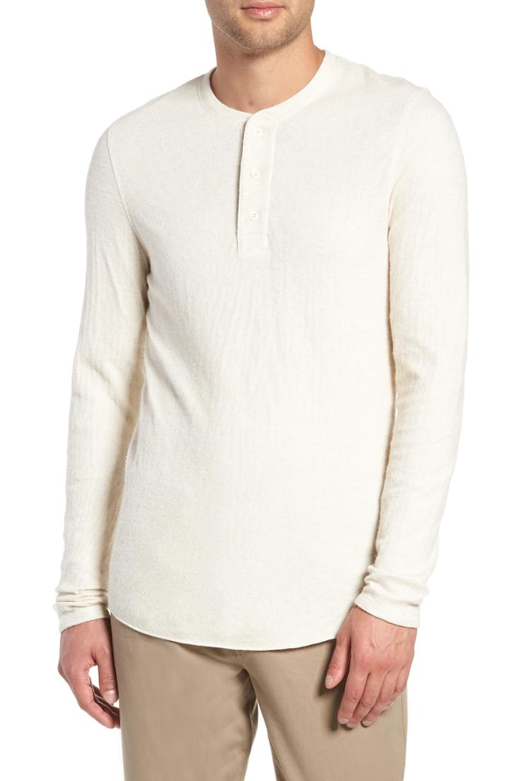 Men's Vince Double Knit Henley Top - Blue