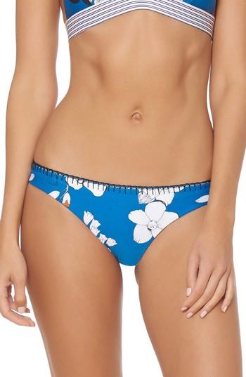 Women's Red Carter Reversible Hipster Bikini Bottoms - Blue