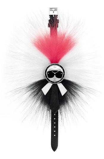 Women's Fendi My Way Genuine Fox Fur Leather Strap Watch, 36mm