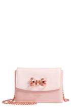 Ted Baker London Loopa Bow Mini Leather Crossbody Bag - Pink