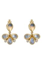 Women's Temple St. Clair Royal Blue Moonstone & Diamond Drop Earrings