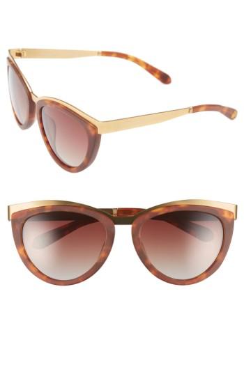 Women's Freida Rothman 'daphne' 56mm Cat Eye Sunglasses - Tortoise